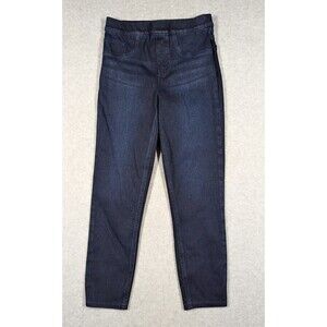 SPANX Women Jeans Small Crop Skinny Jeggings Pull On Dark Wash Stretch‎